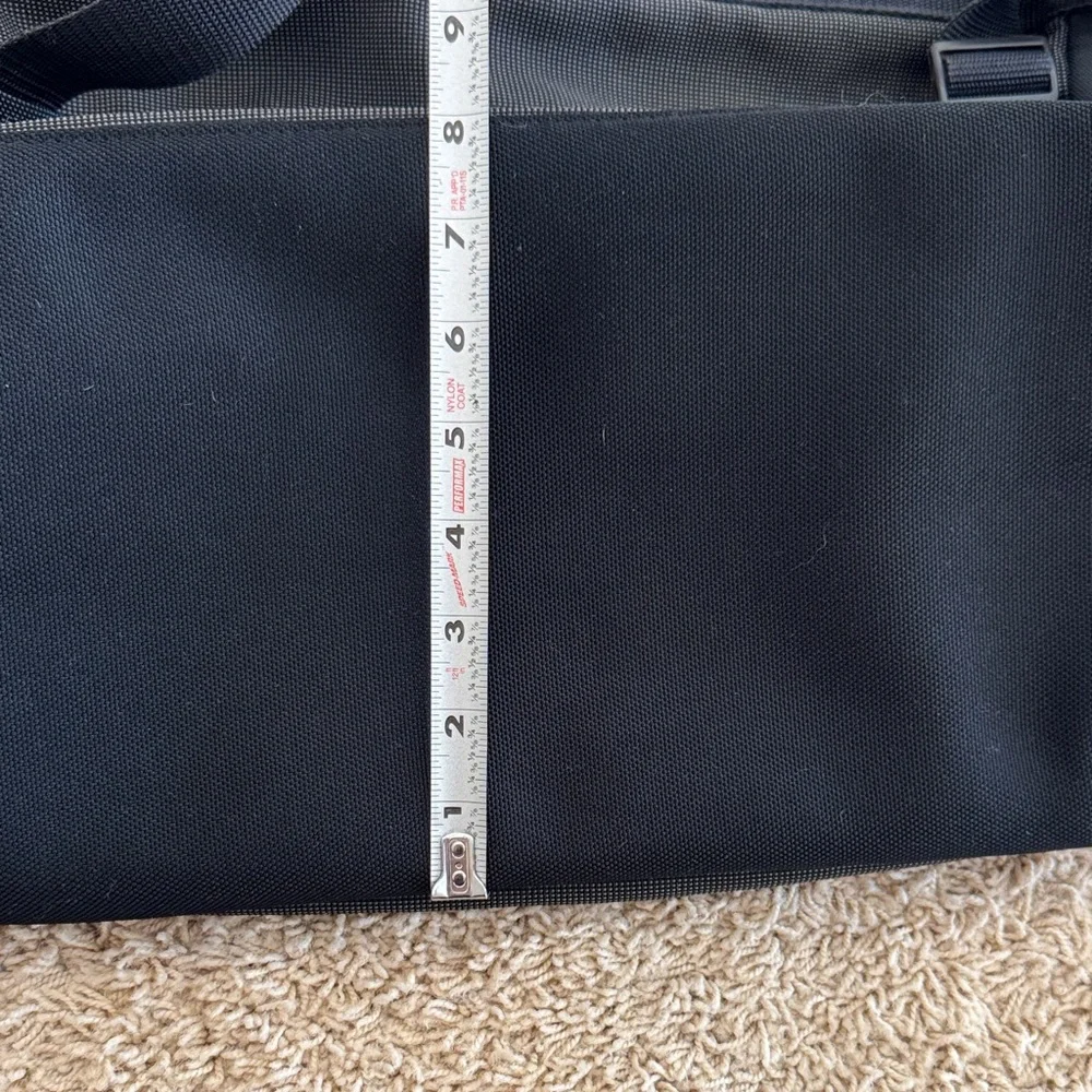 Vintage Lands End Charcoal Black Diaper Bag Wide-mouth Medium Duffle
